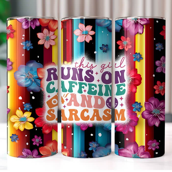 7 Sarcastic Sayings 20 oz Tumbler Bundle Sublimation Download