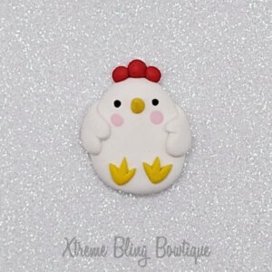 Chicken White Red Head Comb Clay (Includes 1 Clay) (5A)