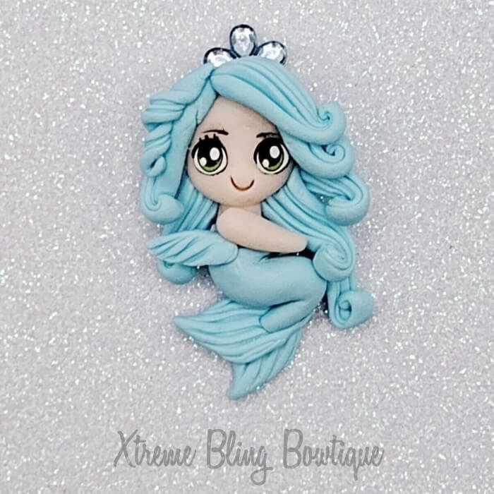 Mermaid-Aqua-Blue-Diamond-Crown Mermaid Aqua Blue Jewel Crown Clay (Includes 1 Clay) (7D)