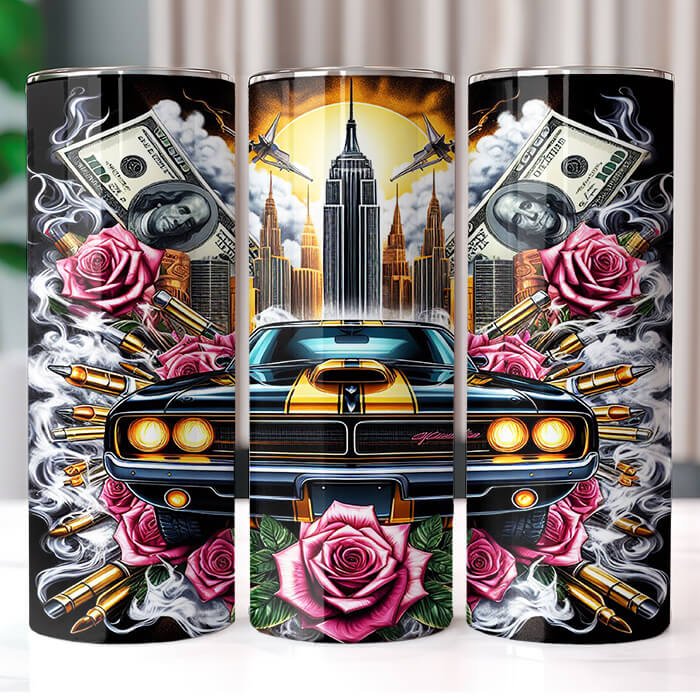 Muscle Cars 20 oz Tumbler Bundle Sublimation Download