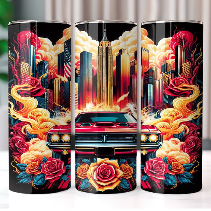 Muscle Cars 20 oz Tumbler Bundle Sublimation Download