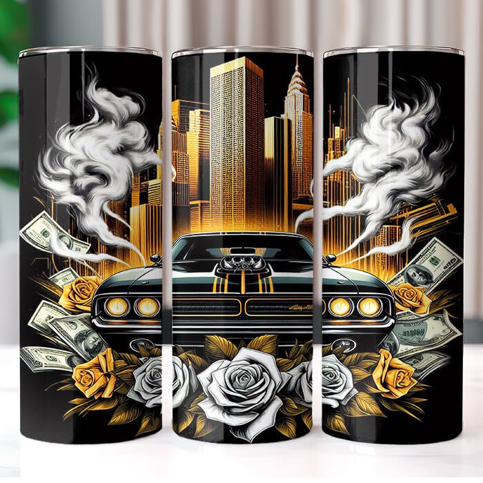 Muscle Cars 20 oz Tumbler Bundle Sublimation Download