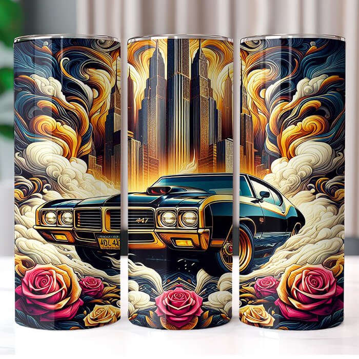 Muscle Cars 20 oz Tumbler Bundle Sublimation Download