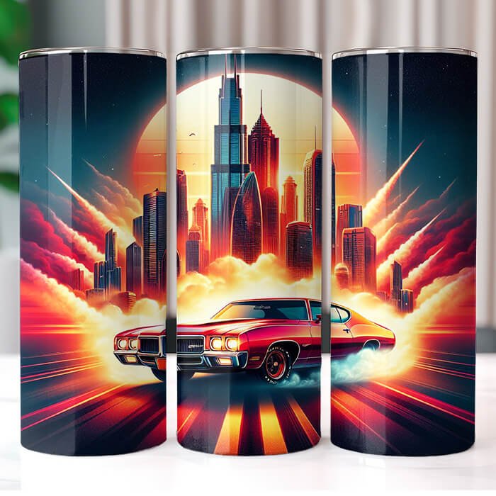 Muscle Cars 20 oz Tumbler Bundle Sublimation Download