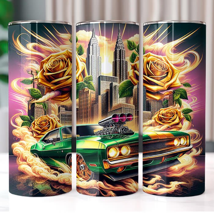 Muscle Cars 20 oz Tumbler Bundle Sublimation Download