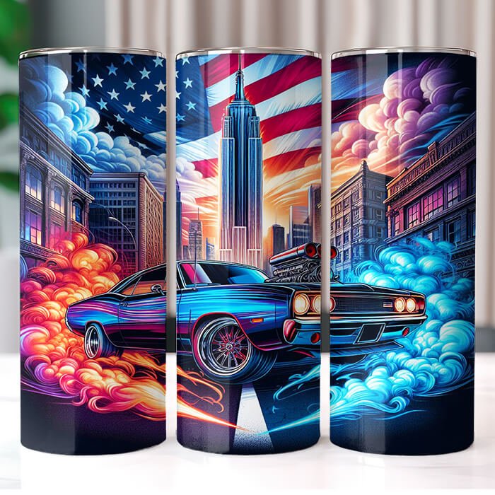 Muscle Cars 20 oz Tumbler Bundle Sublimation Download