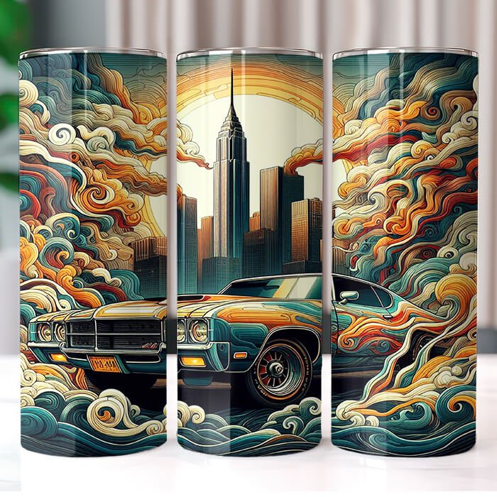 Muscle Cars 20 oz Tumbler Bundle Sublimation Download