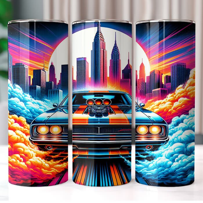 Muscle Cars 20 oz Tumbler Bundle Sublimation Download