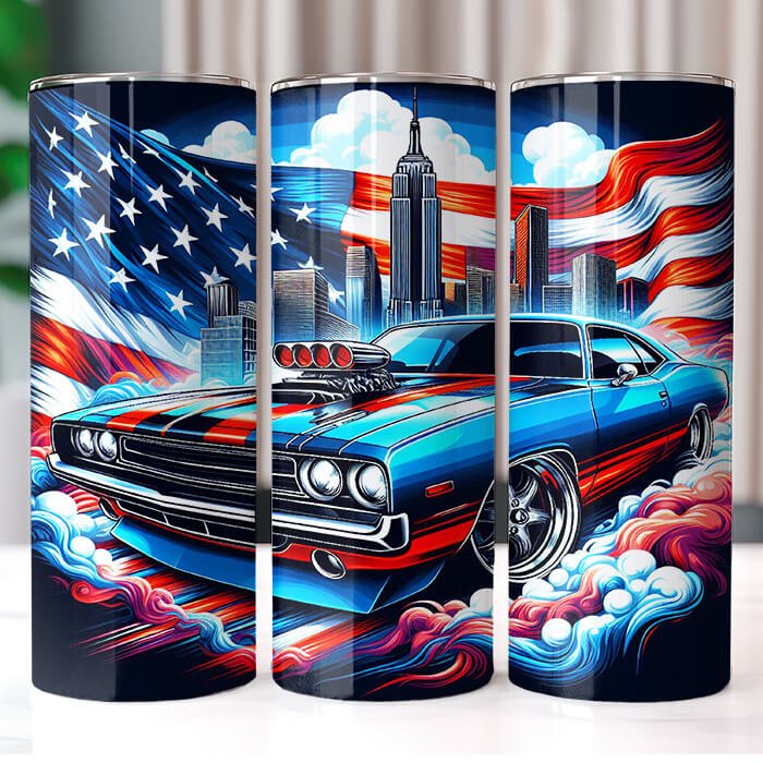 Muscle Cars 20 oz Tumbler Bundle Sublimation Download