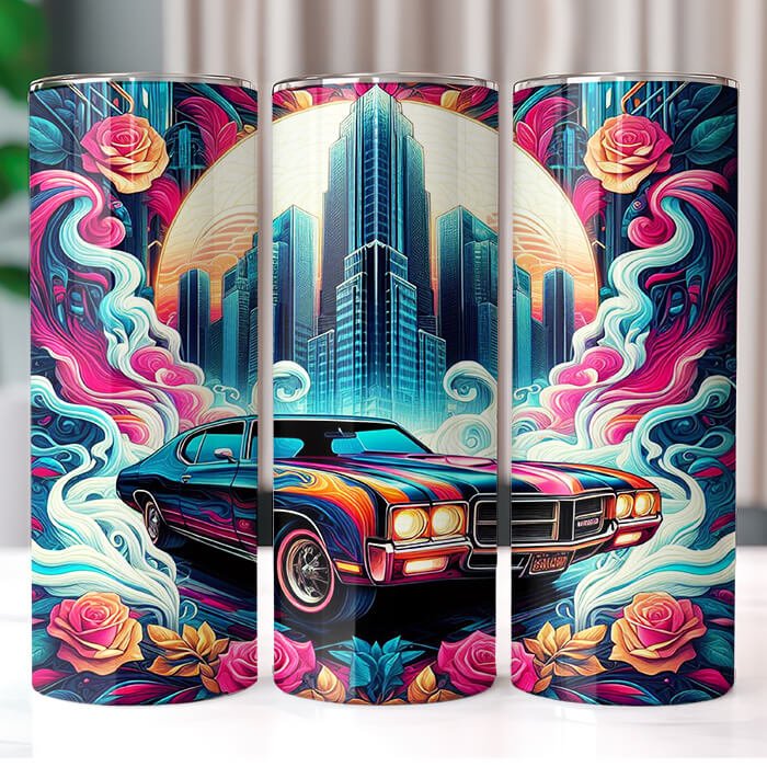 Muscle Cars 20 oz Tumbler Bundle Sublimation Download
