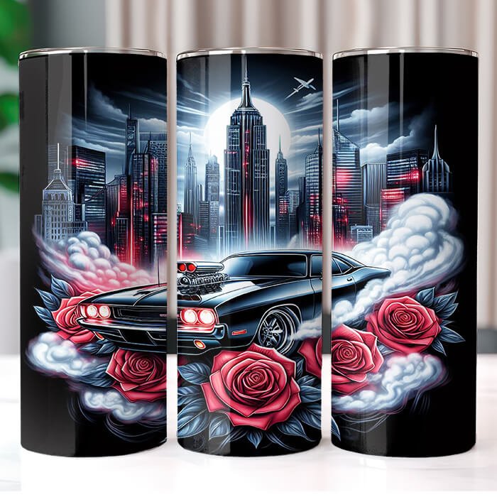 Muscle Cars 20 oz Tumbler Bundle Sublimation Download