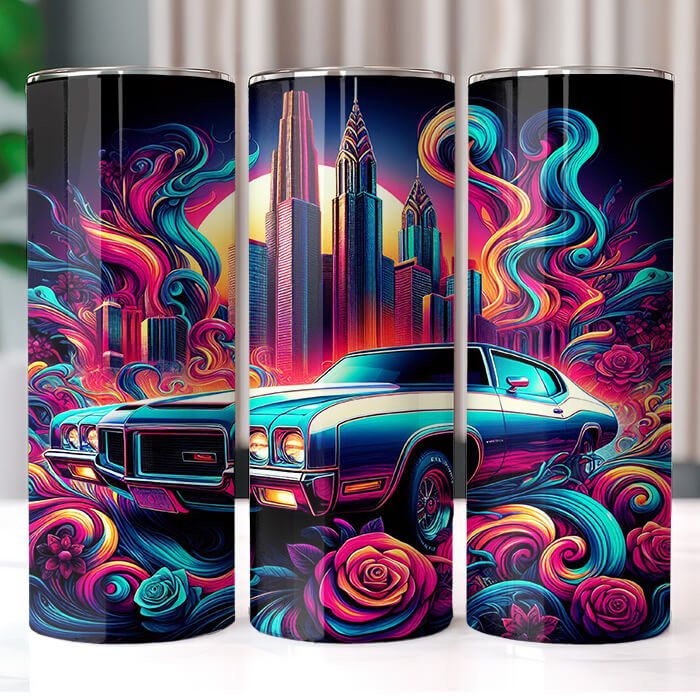 Muscle Cars 20 oz Tumbler Bundle Sublimation Download