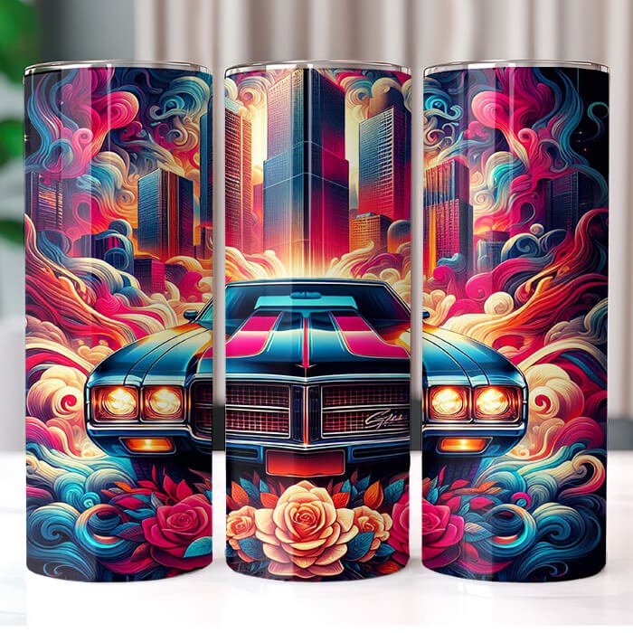 Muscle Cars 20 oz Tumbler Bundle Sublimation Download