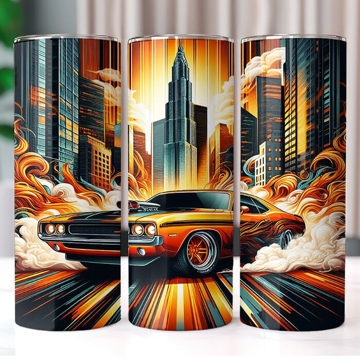 Muscle Cars 20 oz Tumbler Bundle Sublimation Download