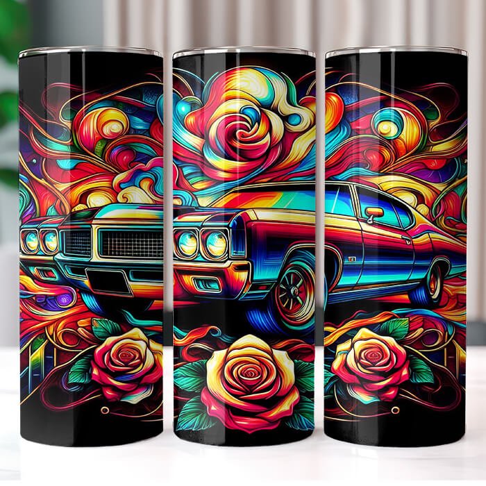 Muscle Cars 20 oz Tumbler Bundle Sublimation Download
