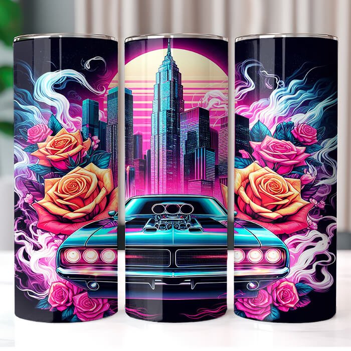 Muscle Cars 20 oz Tumbler Bundle Sublimation Download