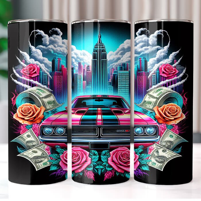 Muscle Cars 20 oz Tumbler Bundle Sublimation Download