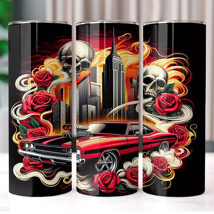 Muscle Cars 20 oz Tumbler Bundle Sublimation Download