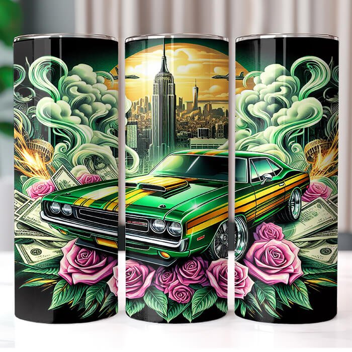 Muscle Cars 20 oz Tumbler Bundle Sublimation Download
