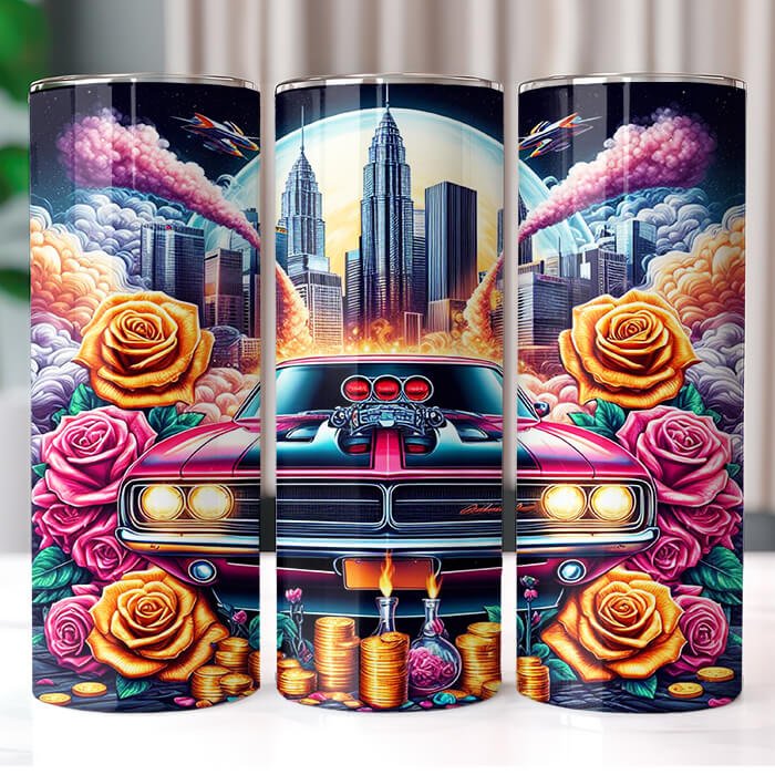 Muscle Cars 20 oz Tumbler Bundle Sublimation Download