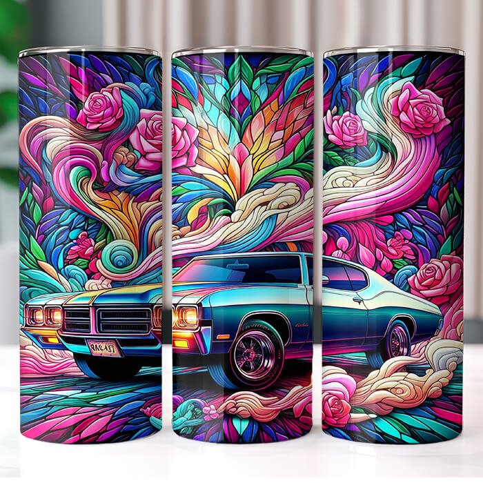 Muscle Cars 20 oz Tumbler Bundle Sublimation Download