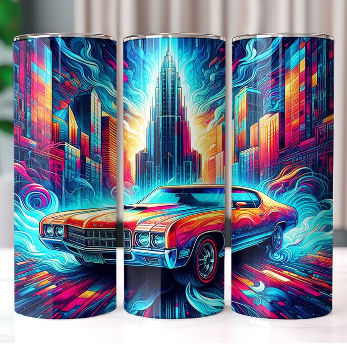 Muscle Cars 20 oz Tumbler Bundle Sublimation Download