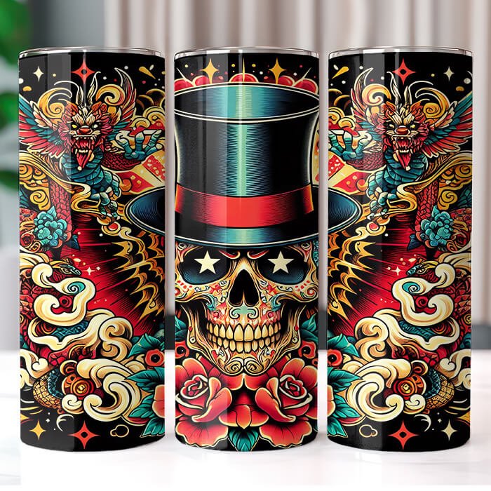 (Inspired) Ed Hardy 20 oz Tumbler Bundle Sublimation Download