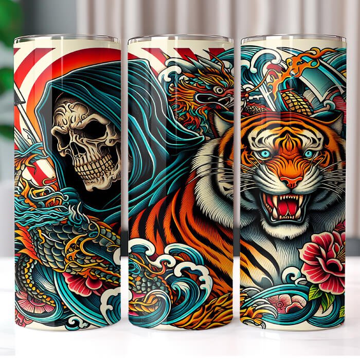 (Inspired) Ed Hardy 20 oz Tumbler Bundle Sublimation Download