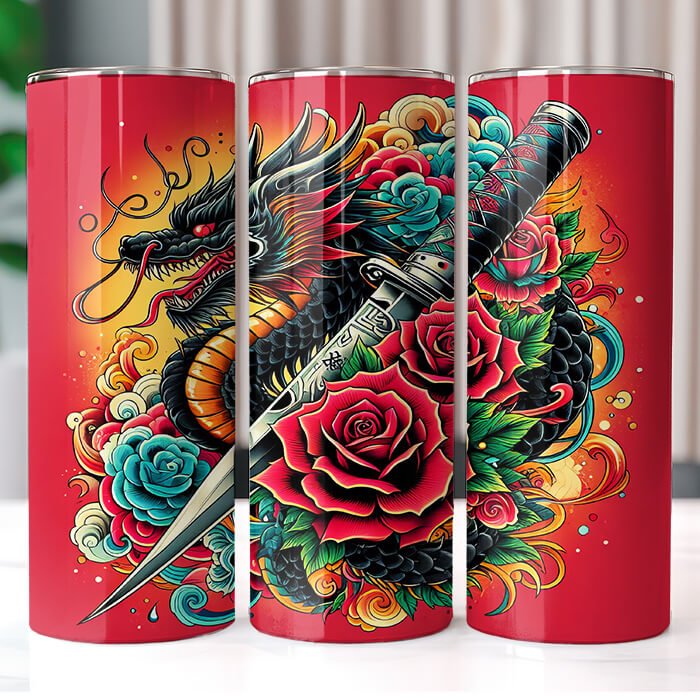 (Inspired) Ed Hardy 20 oz Tumbler Bundle Sublimation Download