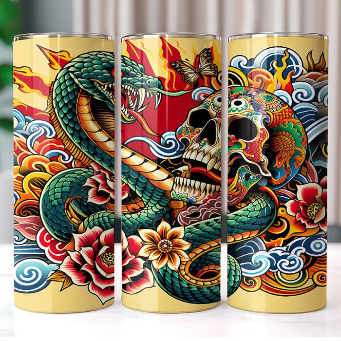 (Inspired) Ed Hardy 20 oz Tumbler Bundle Sublimation Download