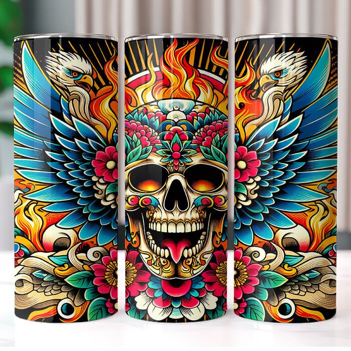 (Inspired) Ed Hardy 20 oz Tumbler Bundle Sublimation Download