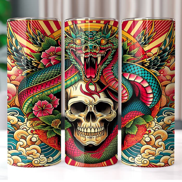(Inspired) Ed Hardy 20 oz Tumbler Bundle Sublimation Download