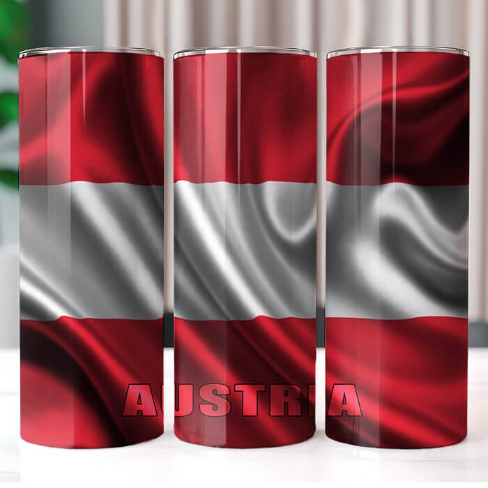 Country Wavy Flags 20 oz Tumbler Bundle Sublimation Download