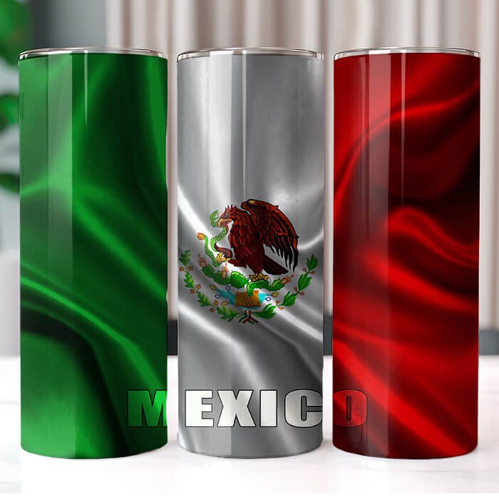 Country Wavy Flags 20 oz Tumbler Bundle Sublimation Download