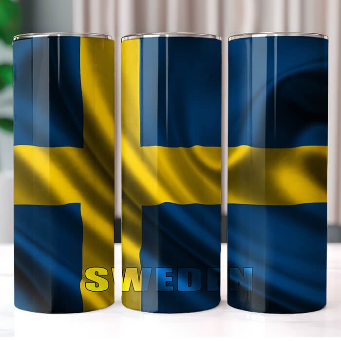 Country Wavy Flags 20 oz Tumbler Bundle Sublimation Download