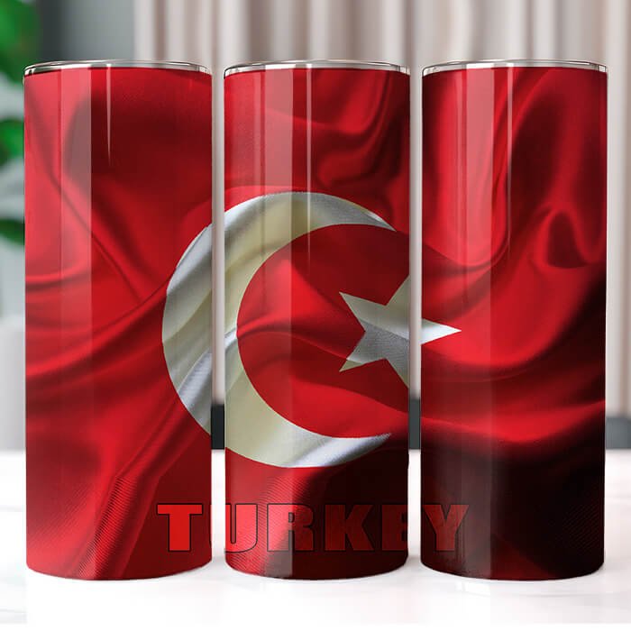 Country Wavy Flags 20 oz Tumbler Bundle Sublimation Download