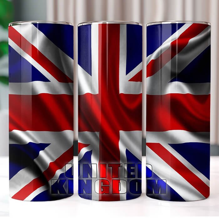 Country Wavy Flags 20 oz Tumbler Bundle Sublimation Download