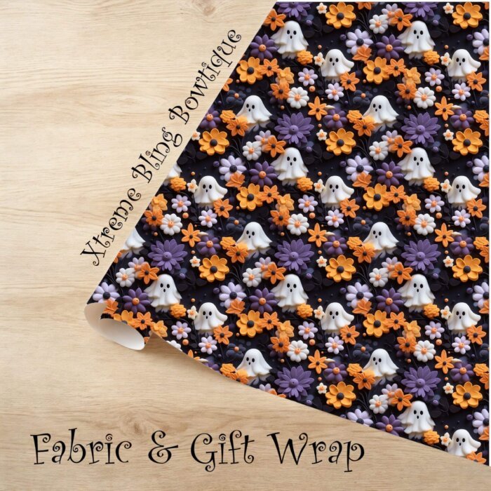 3d Ghosts Floral Fabric