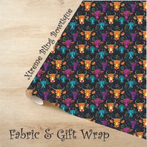 Boho Cow 2 Fabric
