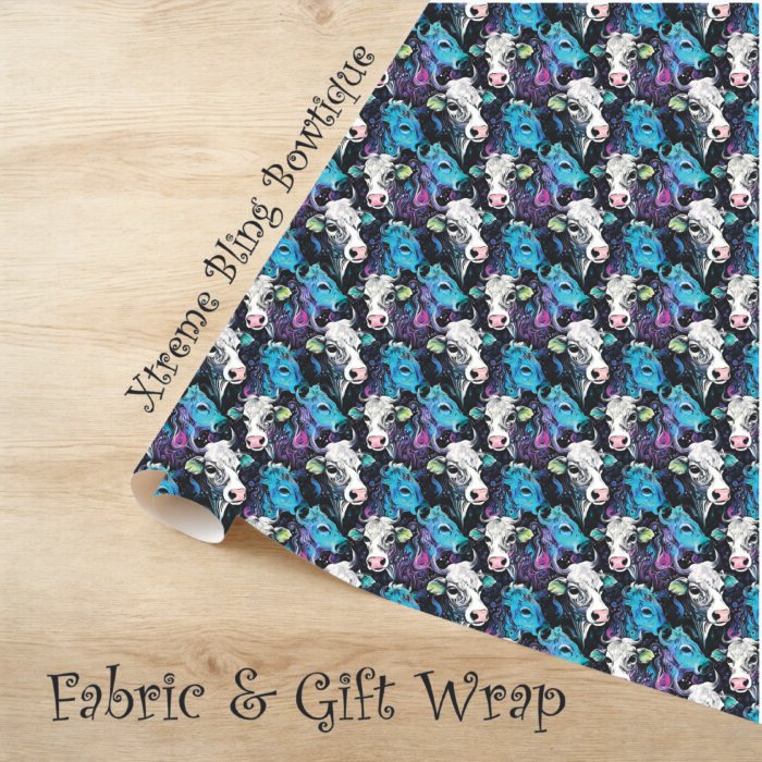Boho Cow 5 Fabric