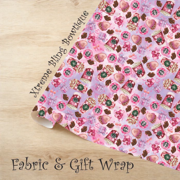 Starbucks Valentines Fabric