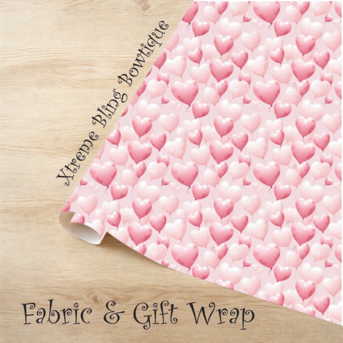 Pink Hearts Fabric