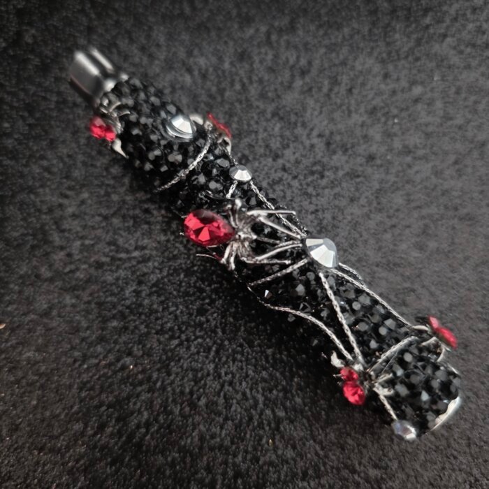 Bedazzled Black and Red Spiders 510 Thread Battery