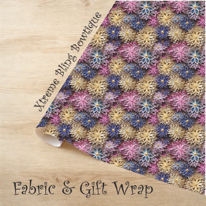 Pastel Snowflakes 2 Christmas Fabric