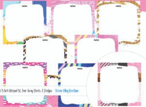 Bright Abstract 2 Notepad XBB 3.5" Bright Abstract 2 Notepad, 8 Designs, 50 Tear Away Sheets