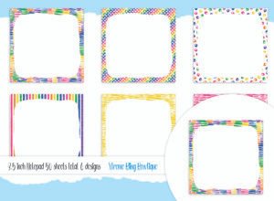 Bright Abstract Notebad XBB 3.5 Inch Bright Abstract Notepad, 6 Designs, 50 Tear Away Sheets