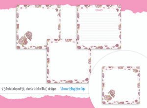 Valentine Notepad 2 XBB 3.5 Inch Valentines 2 Notepad, 4 Designs, 50 Tear Away Sheets